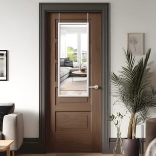 Door-Mounted Full-Length Dressing Mirror, Wall-Mounted, Self-Adhesive, No-Drill, Floor-Standing, for Home Bedroom Use