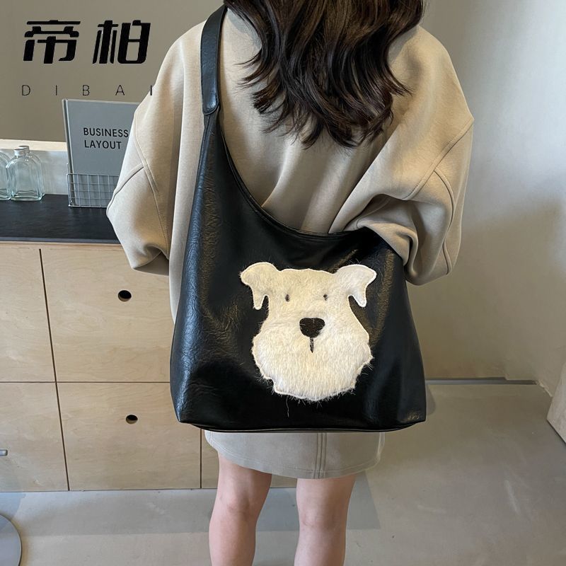 复古腊肠狗腋下包包女式2024新款夏天单肩包大容量通勤双肩托特包