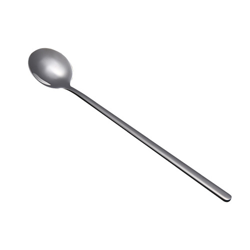 304 stainless steel small round spoon long handle coffee stirring spoon bird's nest dessert spoon ice spoon mug spoon can be printed with LOGO