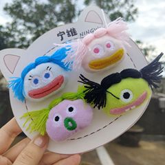 漫画面白いピエロ人形ぬいぐるみブローチ楽しい表現女の子 DIY 装飾人形ヘアアクセサリー衣類アクセサリー