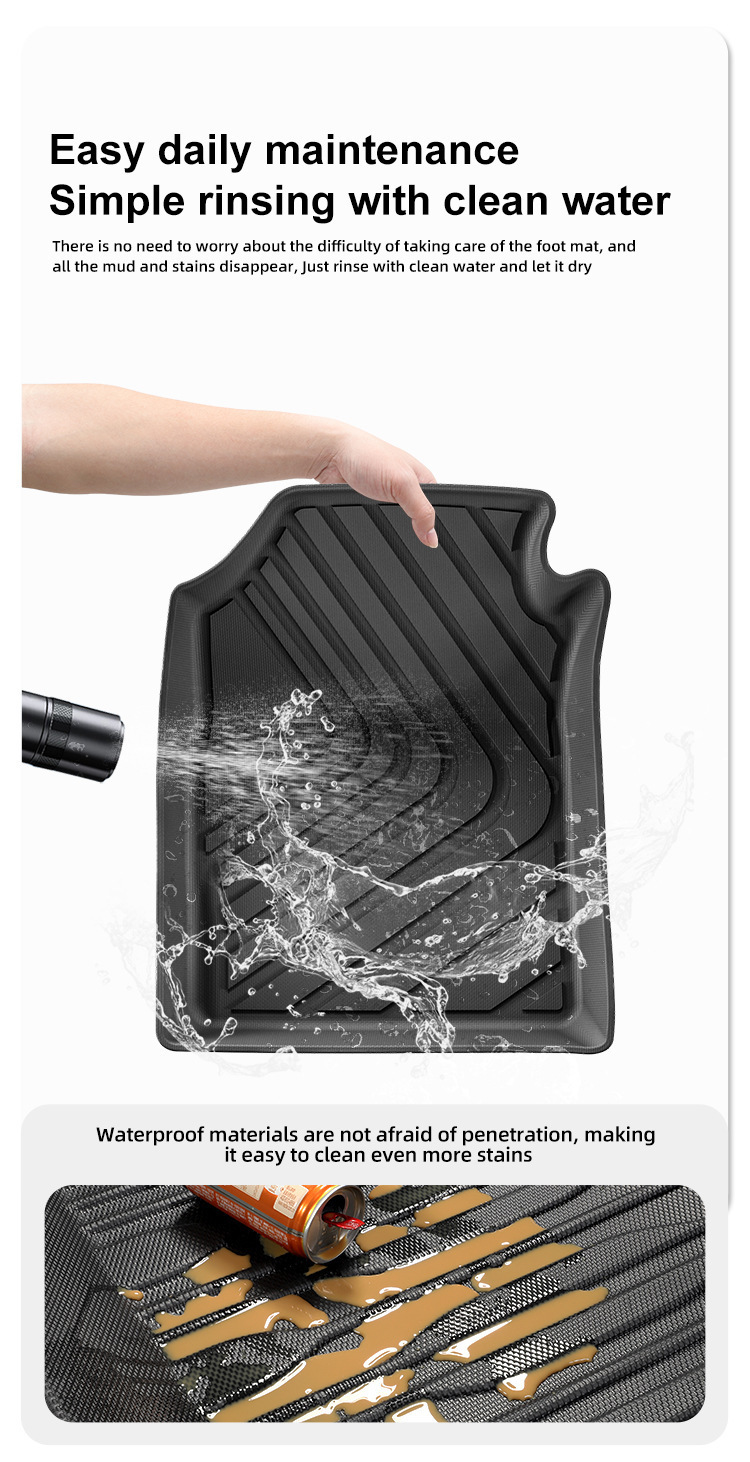 Suitable for 22-24 Honda Wr-V Car Floor Mats, Special Car-Specific All-Inclusive Tpe Floor Mats, Trunk Mats, Cross-Border
