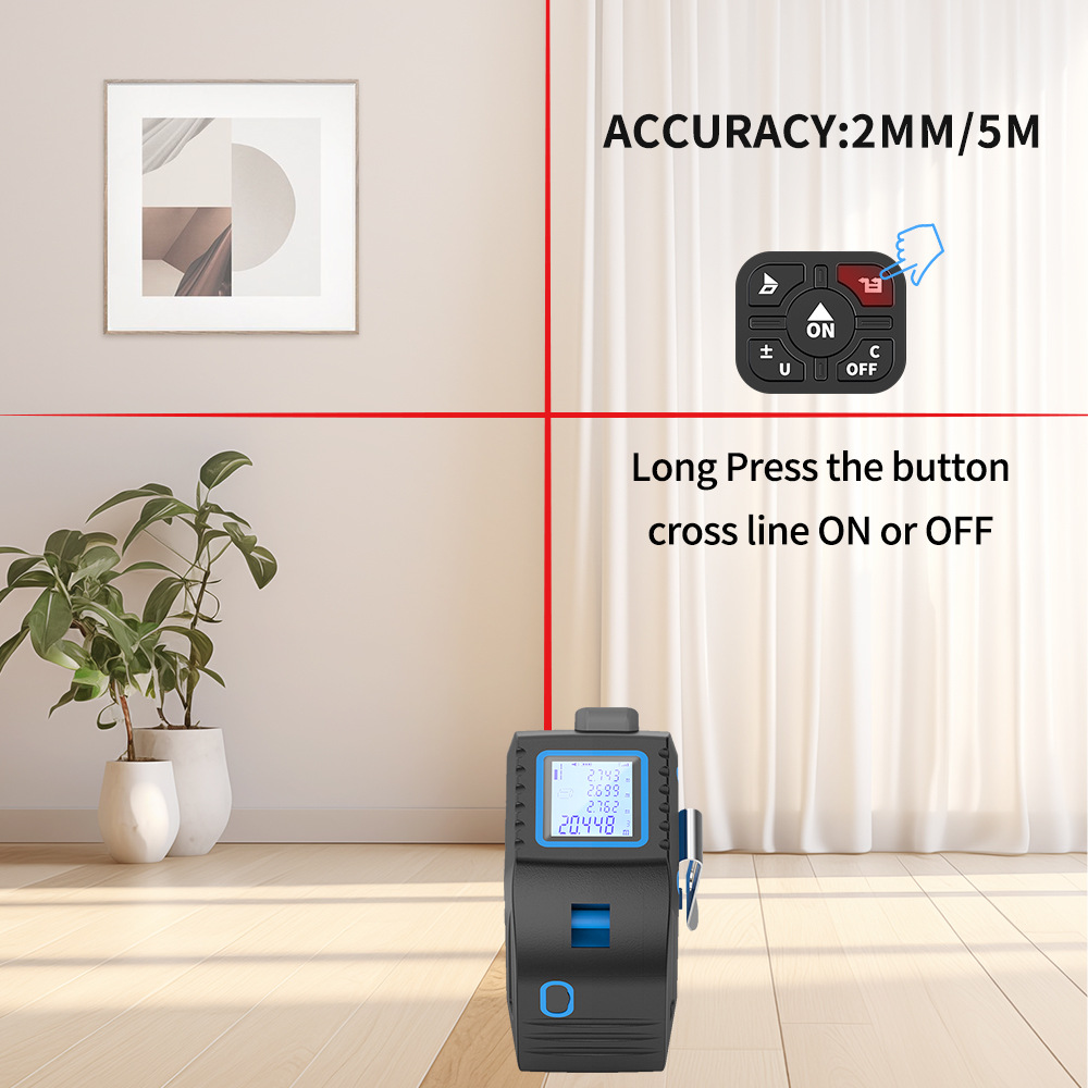 Fabricante recto 3 - en - 1 rango láser rango láser de acero cinta medidor de rango láser interior regla láser