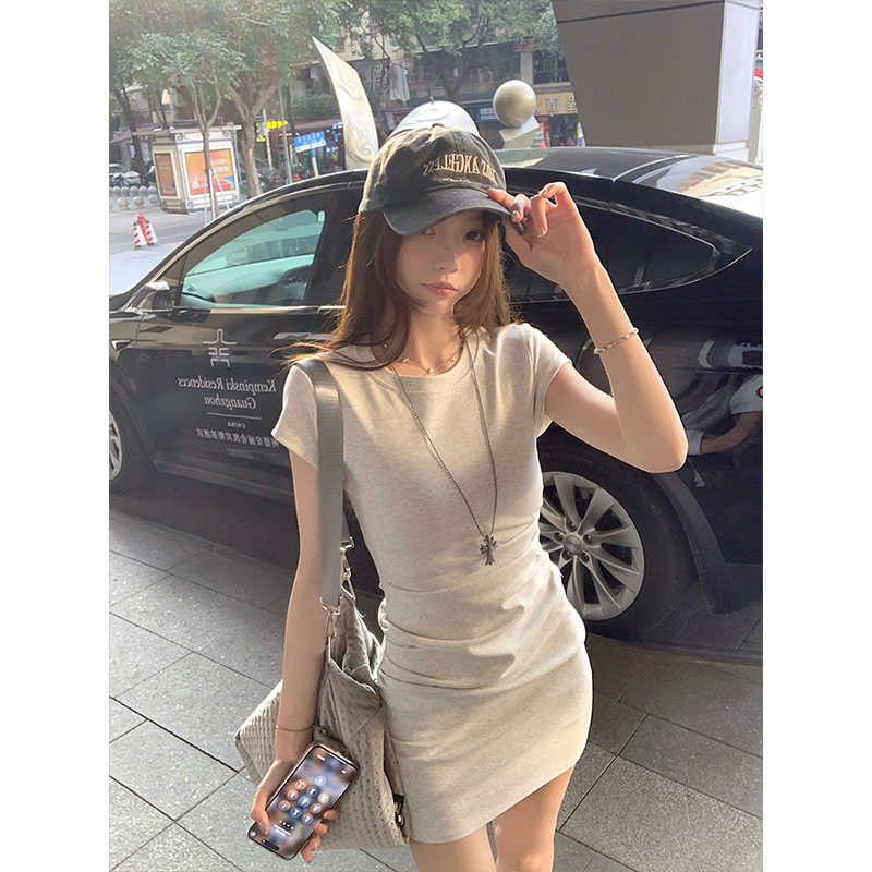 Moses Queen Pure Desire Style Bodycon Dress for Women, Summer Solid Color Slimming Short Dress 62863 Moses Queen Pure Desire Style Bodycon Dress for Women, Summer Solid Color Slimming Short Dress 62863