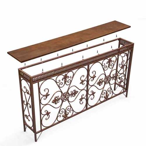 European-style decorated living room entrance long wall side table, entryway console table, corridor cabinet, American-style radiator cover, display shelf