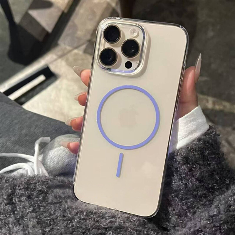 Apunción magnética de viento simple Apunción magnética para iphone16ProMax funda para teléfono móvil 13 Apple 15 para hombre y mujer funda dura para pc 14