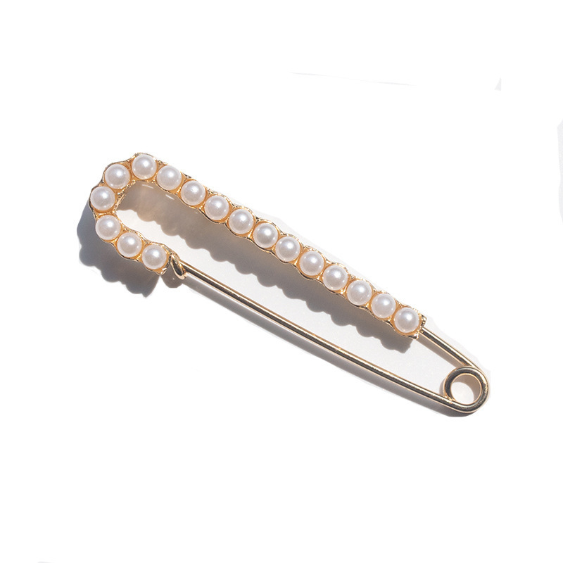 Elegante Perlenbrosche Für Damen Mit Strass Modeschmuck_voghion.com