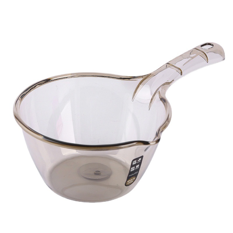Household kitchen drop-resistant water spoon thickened thick long handle plastic large creative transparent spoon washing spoon