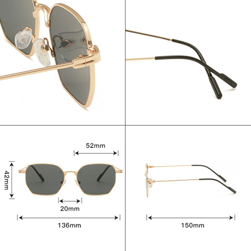 Cross-border anti-UV European and American retro trendy sunglasses brown large frame sunglasses ins style sunglasses manufacturer
