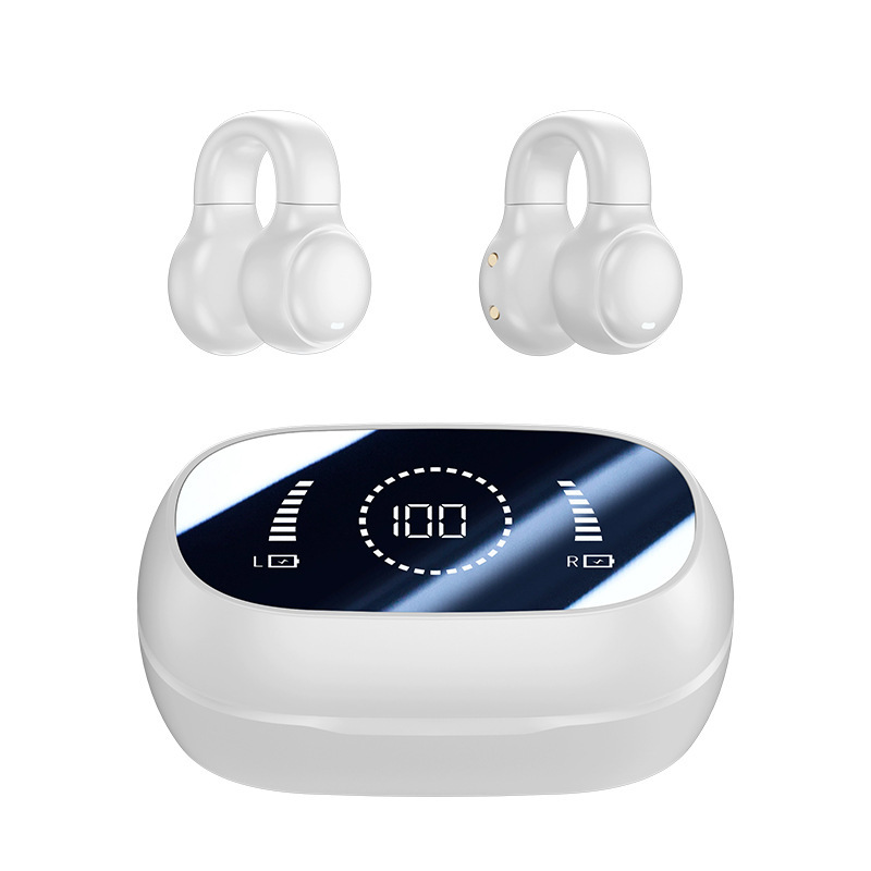 M47新型耳クリップ式bluetoothイヤホンが耳に入らないプライベートモデルデジタル表示tws無線音楽スポーツイヤホン卸売り|undefined