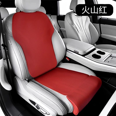Extended and Installed Main Driver's — Seat cushion, seat cover - single-leg-rest-backrest-volcanic-red