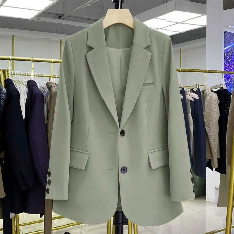 Пиджак oversize корейского стиля, осенний casual блейзер, яркие варианты цвета