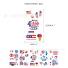 Decorations, jewelry, tattoo stickers, set, balloon, USA