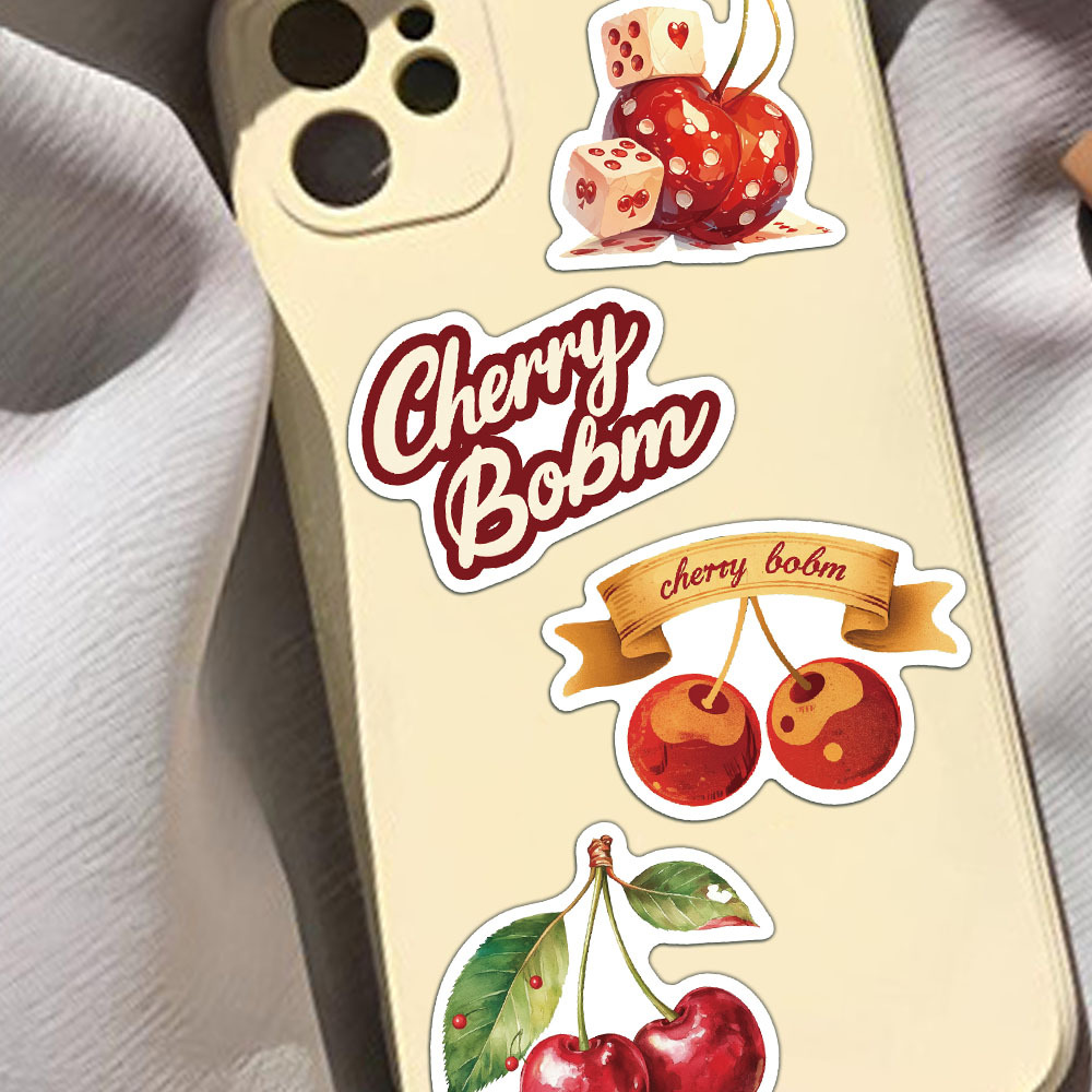 33g Weight Stickers Stationery Type 1 Set Quantity School Occasion PVC Material Cartoon, Letter, Peach, Cherry, Graffiti Pattern Cute Style 1 Set Cartoon Letter Peach School PVC Cute Stickers 7