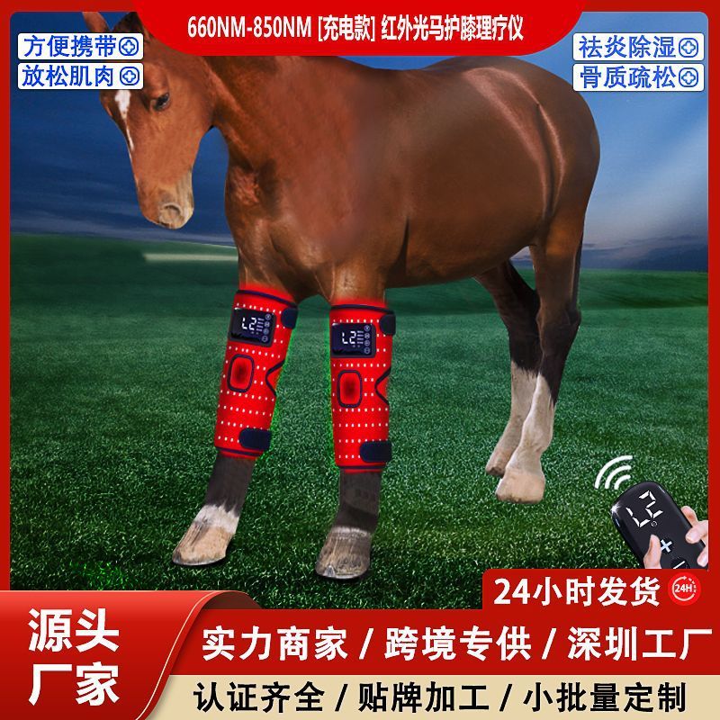 国境を越えた充電式赤色光馬膝理学療法器具遠赤外線温湿布骨折腱損傷リハビリテーション馬膝パッド|undefined