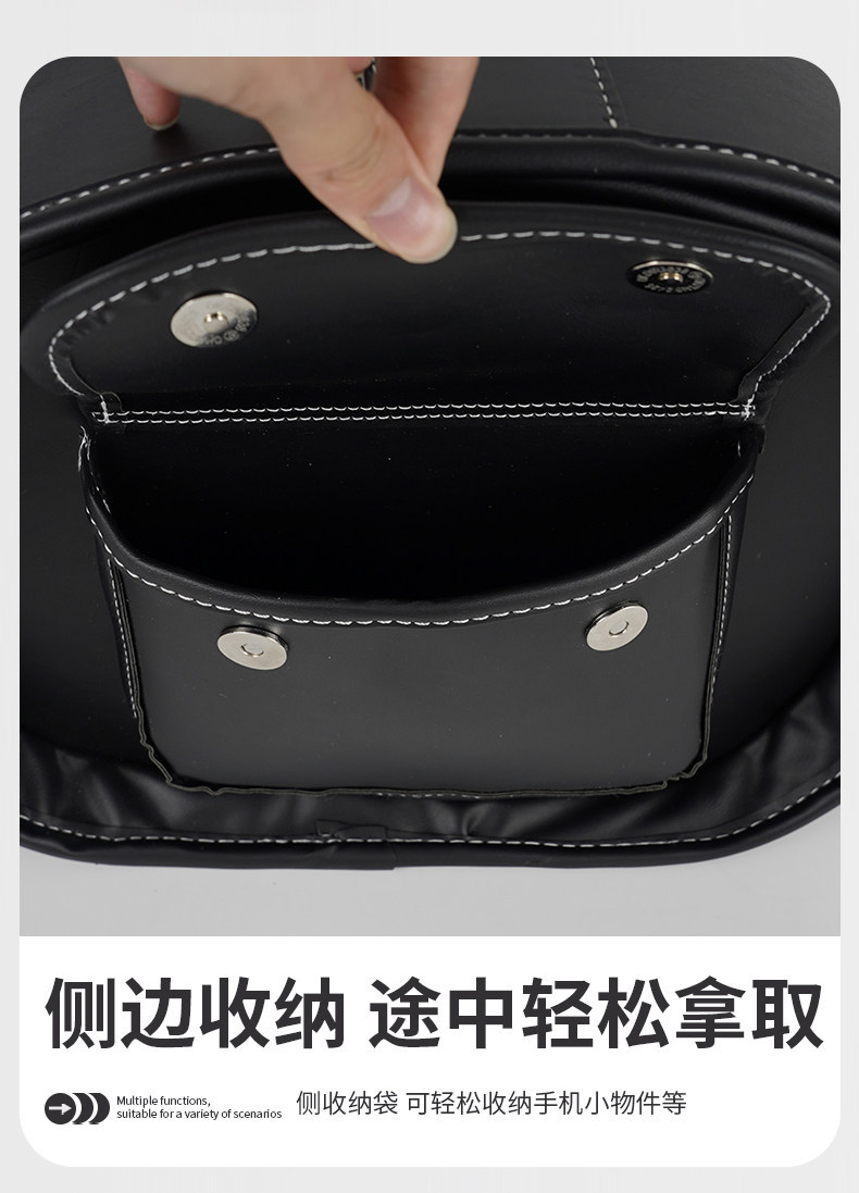 Motorcycle Tail Box Bag, Retro Rear Seat Bag, Electric Scooter Hard Shell Waterproof Rear Box, Large Capacity Trunk
