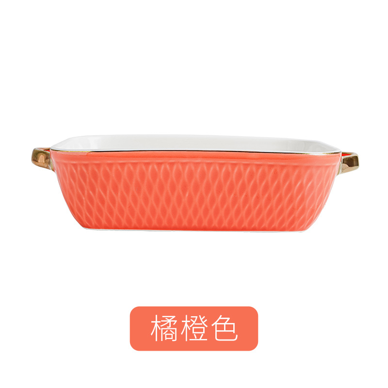 Binaural cerámica pan para hornear hogar creativo plato de ensalada frutas Nordic Internet celebridad vajilla queso arroz al horno