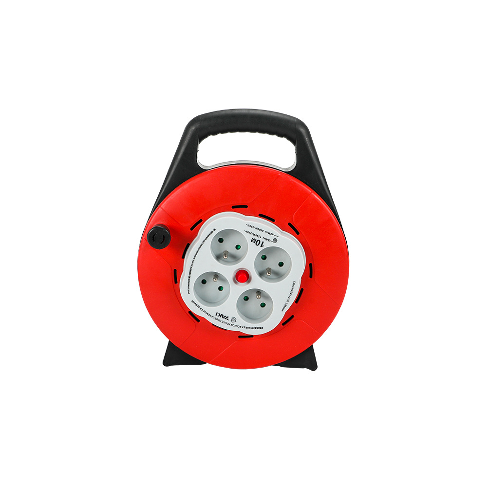 外贸10米线插座插排带儿童保护卷线盘带提手插线板