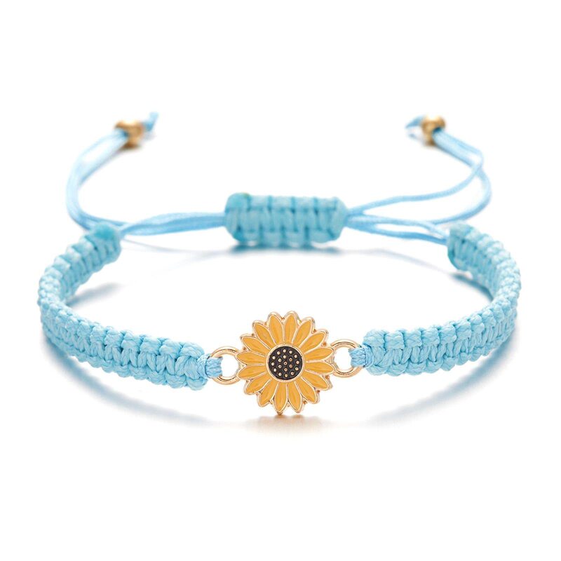 Amazon Flower Hand-Woven Bracelet Friendship Bracelet Childlike Fresh Versatile Trendy Niche Design