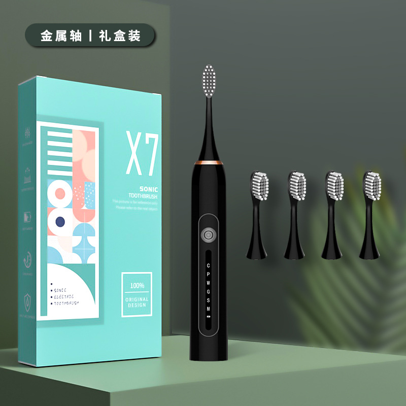 X-7 블랙 칫솔모 4개