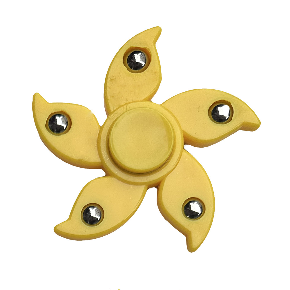 [Classic Color Five Beads] Yellow Purple Flower