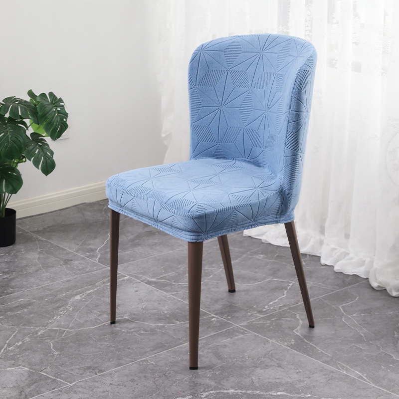 Personalizado moderno simple general bailer silla cubierta de comedor cubierta de silla curva casera cubierta de taburete de respaldo todo incluido