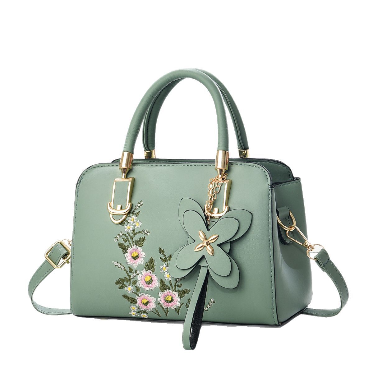 Bolso de mano bolso de madre bordado de estilo nacional bolso de mensajero de un solo hombro elegante y atmosférico