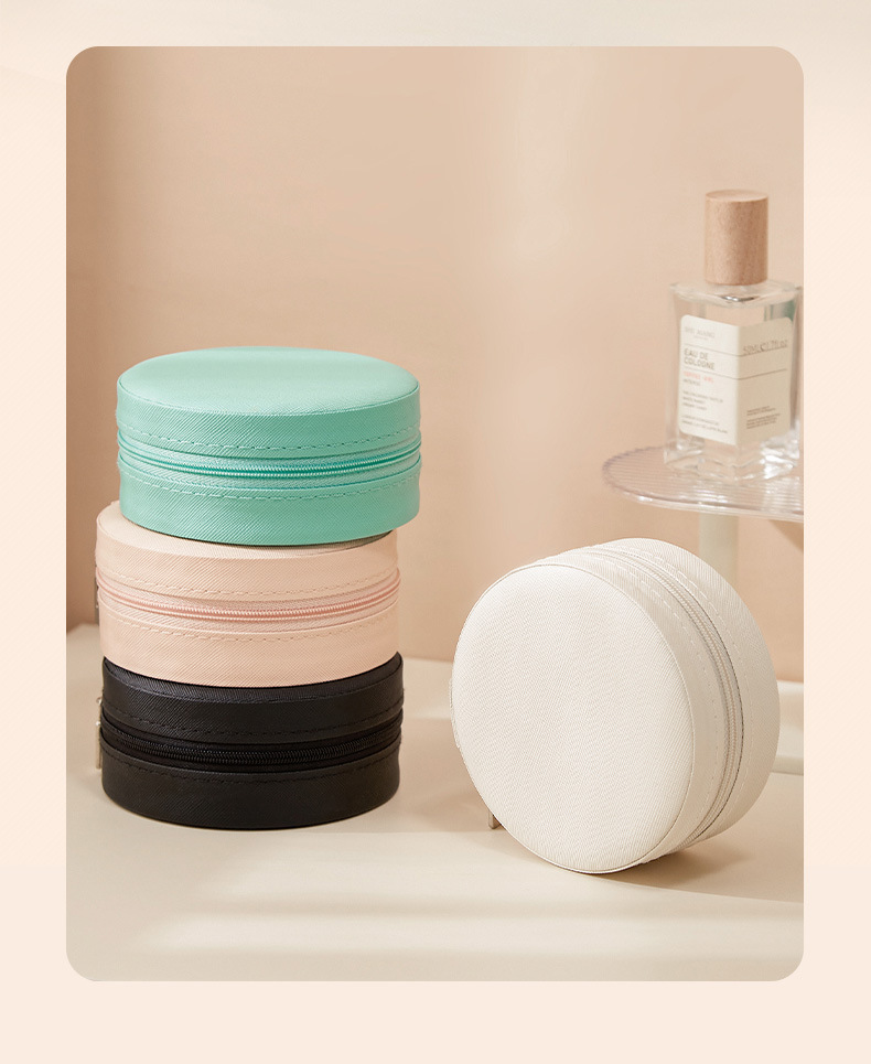 200g Weight Jewelry Boxes Classification Pu Leather Material Solid Color Pattern Korean Style Style Korean Style Solid Color Pu Leather Jewelry Boxes