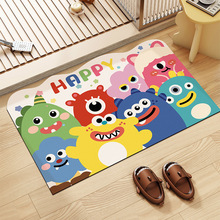 趣味卡通浴室吸水地垫卫生间门口硅藻泥防滑脚垫家用厕所速干地毯