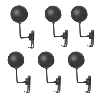 Hat Storage Rack, Motosiklet dəbilqə rəfləri - black-wall-hanging-6-pack