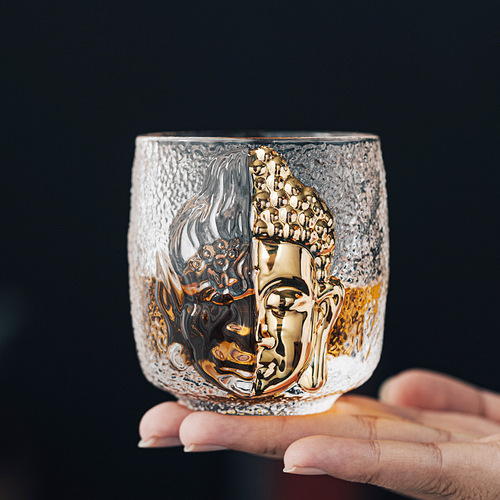 Buddha-Demon in a Moment Cup Crystal Glass Tea Cup Frozen Beaker Owner Cup Single Cup Gongfu Tea Cup Wholesale