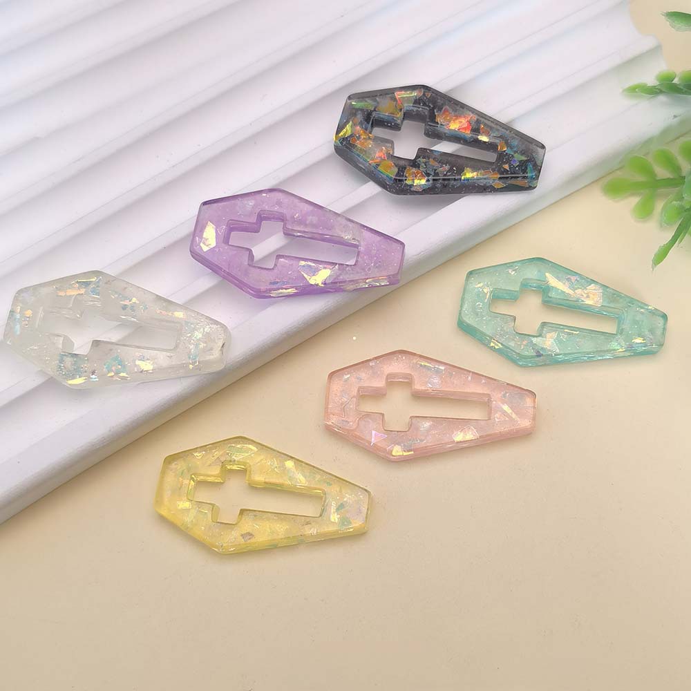 新しいスパンコール星空クロス DIY 樹脂アクセサリー手作り素材携帯電話ケースヘアピン冷蔵庫マグネット装飾