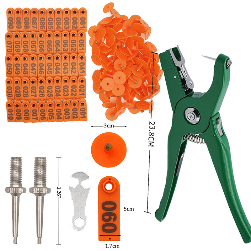 Oveja oreja etiqueta alicates cerdo ganado oveja oreja etiqueta veterinaria oreja animal oreja etiqueta Cerda oreja