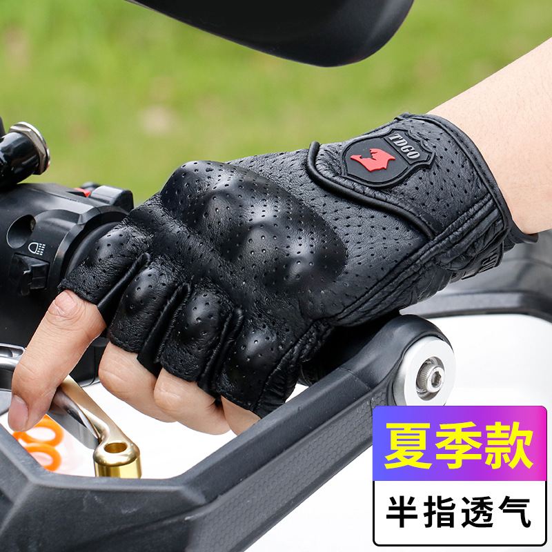 Guantes de ciclismo al por mayor guantes de cuero al por mayor guantes de ciclismo de verano con pantalla táctil, guantes de motocicleta eficientes y transpirables