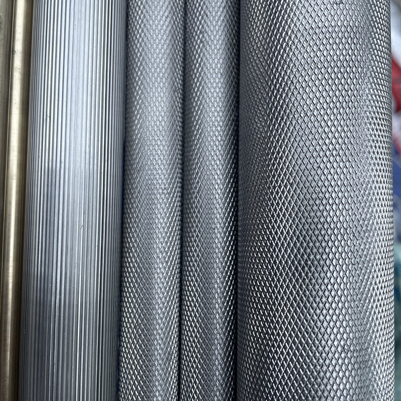 304 303不锈钢滚花棒 45号钢网纹棒 拉花 直纹压花直径10 12 13MM