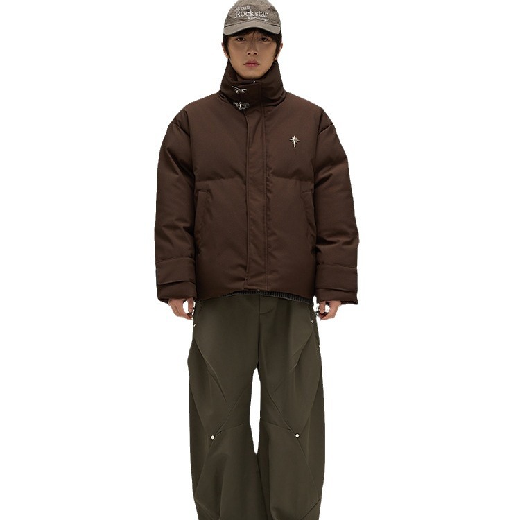 아메리칸 스타일 레트로 다운 코튼 패딩 재킷 남자 겨울 트렌디 브랜드 슈페리어 재킷 두꺼운 따뜻한 칼라 코튼 패딩 재킷