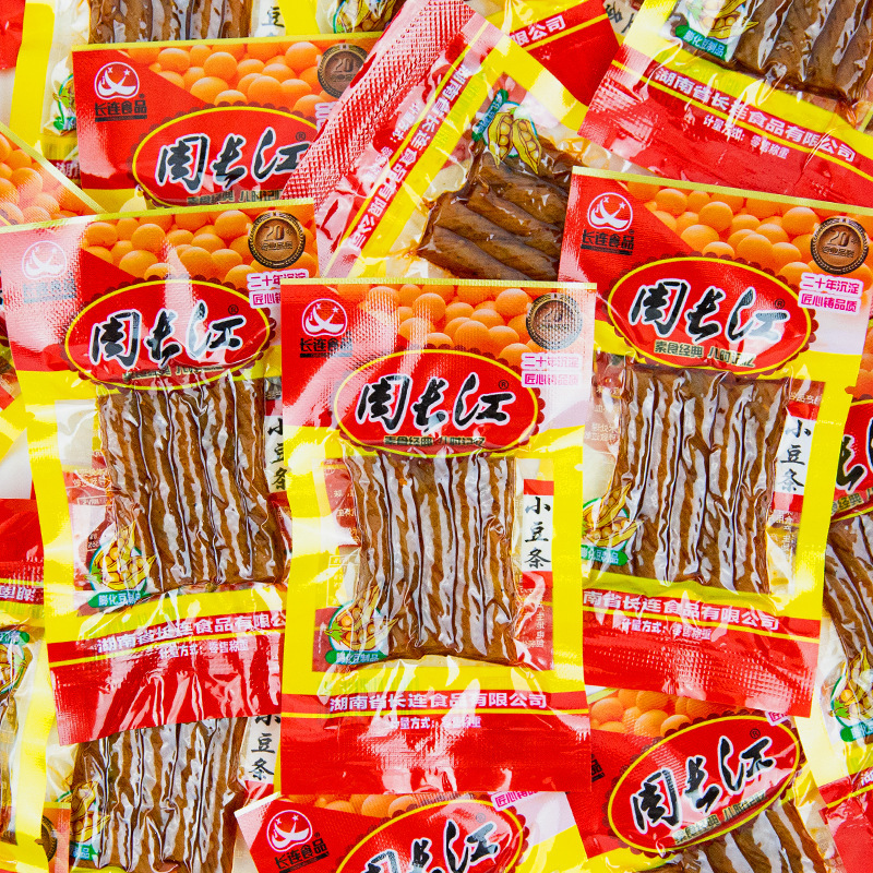 Zhou Changjiang Spicy Bean Strips, Bean Curd Rolls, Snacks, Popular Instant Spicy Double Bean Curd Rolls