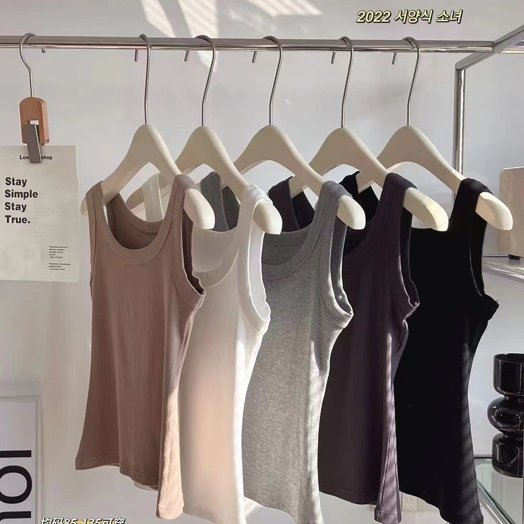 Liya mismo Estilo Chaleco sin fisuras bottom casual anti-exposición que cubre el pecho Chaleco de todo partido para las mujeres