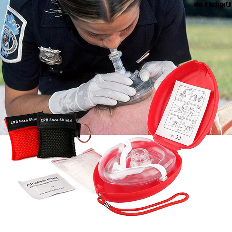 成人儿童婴儿随身便携可接氧气管单向阀cpr口对口救援呼吸面罩器