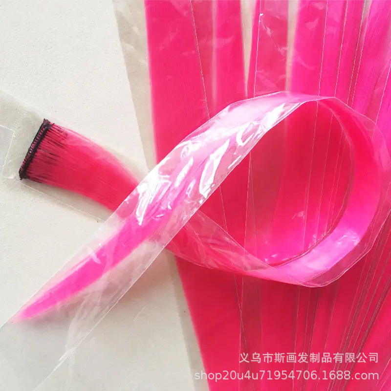 Pelucas de cabello de dama, pieza de seda a alta temperatura