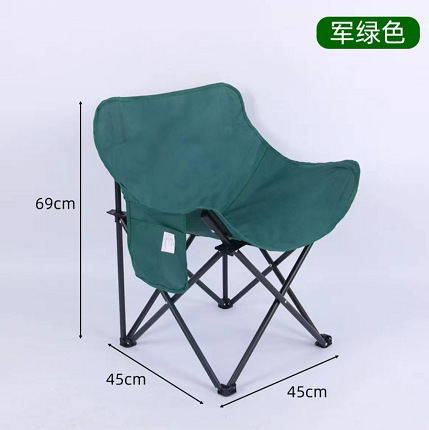 낮은 등받이 달 의자 녹색