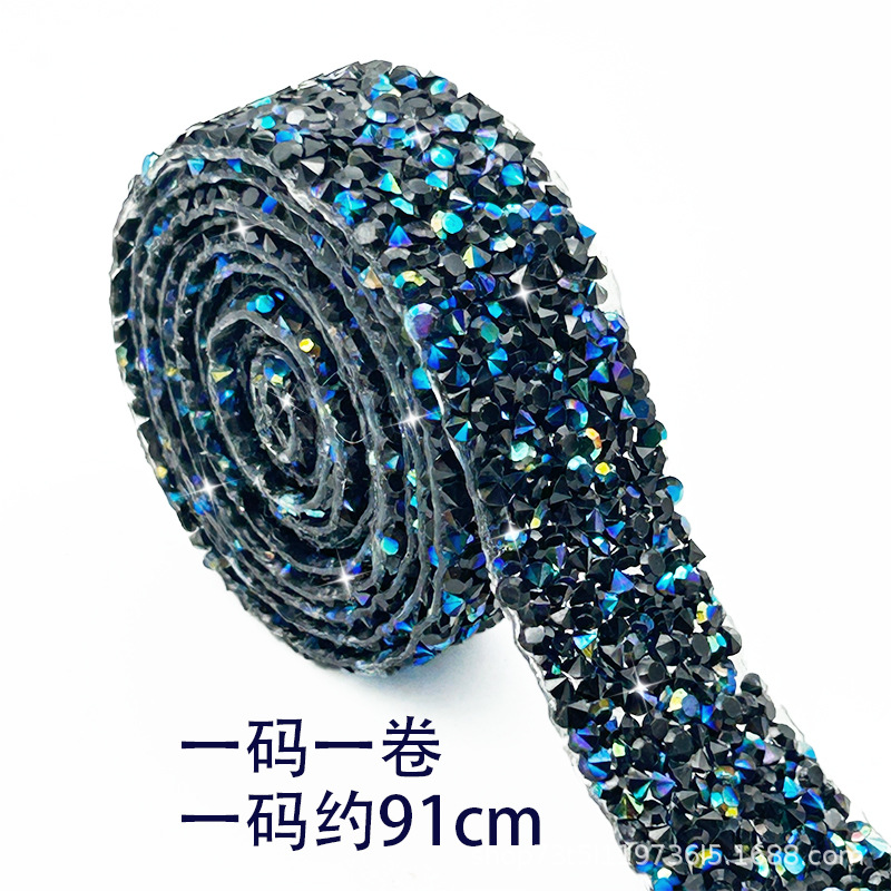 Mayorista colorido barra de diamante sombrero decoración taladro correa de adhesivos de fusión en caliente accesorios de joyería diamante colorido