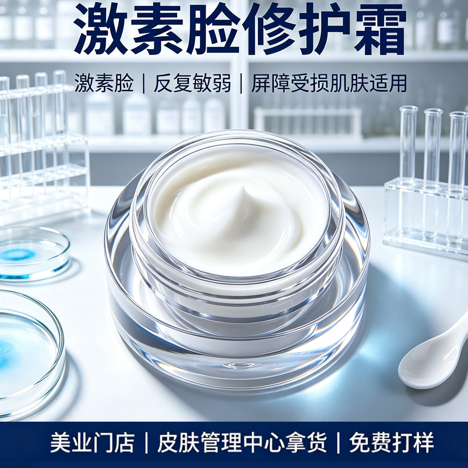 Hormone facial repair cream improves redness, dryness, and itchiness, repairs damaged skin barrier, wholesale of semi-finished products for beauty salons