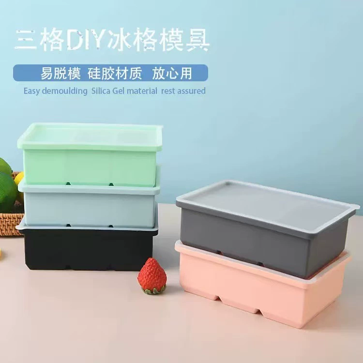 Прямые поставки с фабрики силиконовый лоток для льда с крышкой, четыре, шесть, восемь лотков для льда, бесплатная доставка, Xiaohongshu, большие, три, четыре лотка для кубиков льда, дропшиппинг.