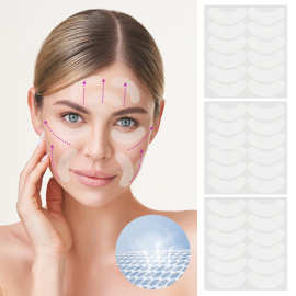 硅胶脸贴可重复使用额头贴眼贴五件套脸部硅凝胶美容贴自粘脸贴
