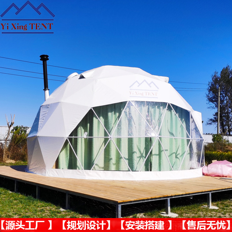 Scenic Homestay Hotel Tent Starry Sky Room Camping Dome Starry Sky Tent House Bubble House Tienda de bolas Instalación del fabricante