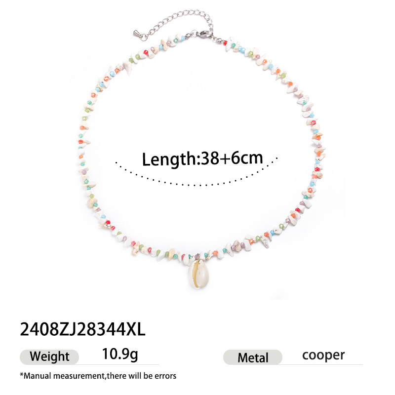 Collar de acero inoxidable TENA Europa y América, moda femenina, collar de colgante de concha natural, ligero, lujoso, popular, venta caliente transfronteriza