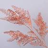 Single branches of cypress leaf 3 fork simulation side cypress celery leaf wedding wedding hall flower arrangement decorative high -ceiling plastic with ceiling plastic