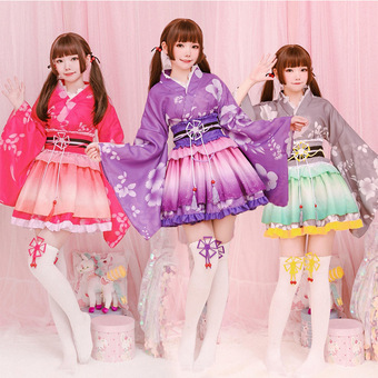 全员lovelive浴衣觉醒南小鸟真姬和服cos极乐净土宅舞衣服代发