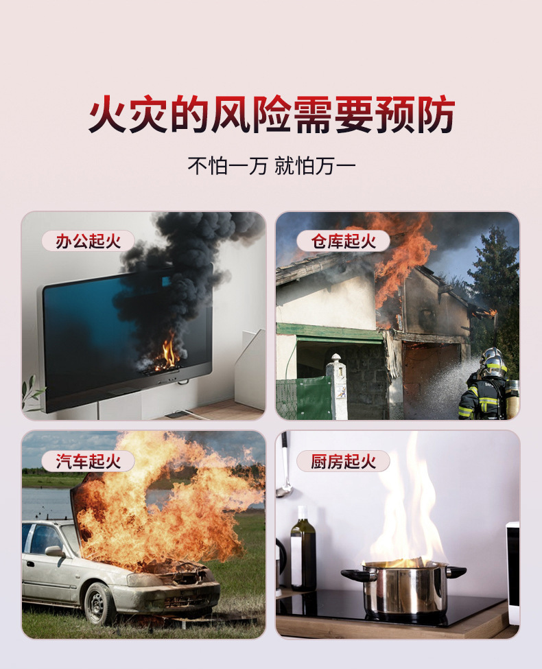 21B Vehicle-Mounted Fire Extinguisher 360-Degree Water-Based Fire Extinguisher Portable Car Home Kitchen Fire Equipment