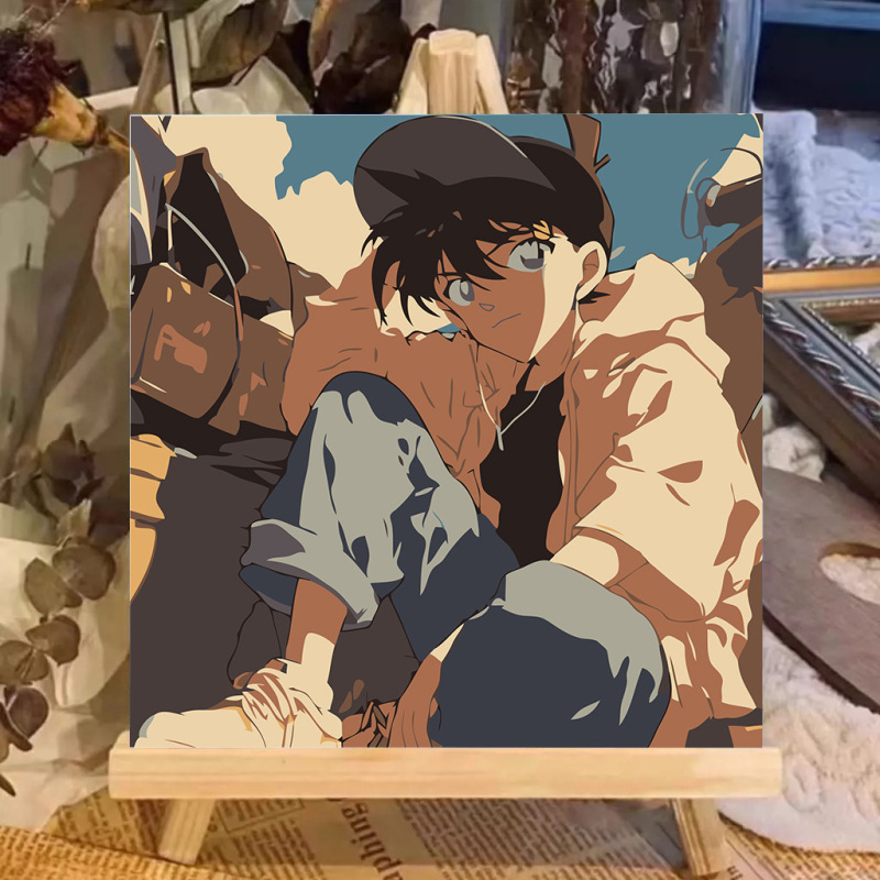 コナンデジタル油絵DIY手塗り怪盗キッドアニメアクリルメーカー卸売装飾画|undefined